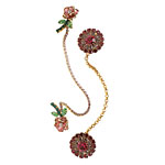 Fuchsia, Round and Rose vintage-inspired sweater clips with Swarovski crystals, Rachel Abroms.