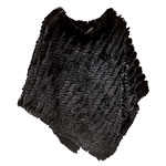 Rabbit-fur poncho in black [also in cream and pink], JC Penney.
