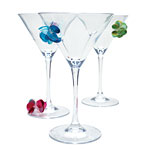 Plastic Celebration suction glass decorations [in six colors], Lush Life.