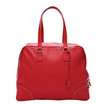 Italian leather weekend bag in red (also in lime, black and orange), Meg Cohen Design.