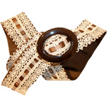 Crochet belt with satin ribbon, Amici Accessories.