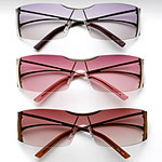 Metal-frame shield sunglasses, Saks Fifth Avenue.
