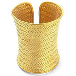 Large 24kt-gold-plated cuff, Satya.
