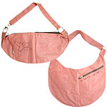 Pink leather handbags, Allison Burns.