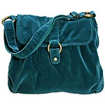 Velvet satchel with brass details, American Eagle Outfitters.
