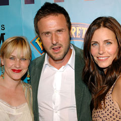 Courteney Cox and David Arquette and Patricia Arquette