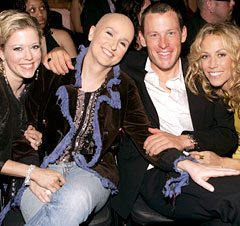 {Lance Armstrong} {} and {Melissa Etheridge} {} and {Sheryl Crow} {} and {Tammy Lynn Michaels} {}