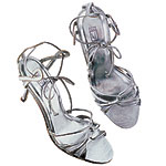 Metallic leather sandals, A.S. Studio, A.S. Studio by Andrew Stevens.