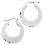 Silver-plated hoops, Agatha.
