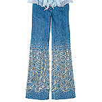 Jeans with Swarovski crystals, Escada.