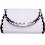 Leather bag with metallic trim, Fernanda Niven, Fernanda Niven.