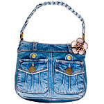 Denim mini hobo (pin sold separately), Gap.