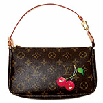 Canvas wallet with cherry print, Louis Vuitton.