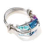 Sterling-silver ring with cubic zirconia, Orly Baruch Designs.