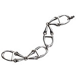Vintage 1960s sterling horse-bit bracelet, Gucci.