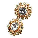 Vintage 1980s oversize button earrings, Christian Lacroix.