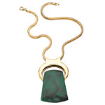 Vintage 1970s necklace with acrylic pendant, Lanvin.