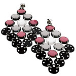 Vintage 1960s plastic-disc earrings, Paco Rabanne.