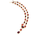 Vintage 1970s colored-glass necklace, YSL.