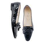 Croc-embossed leather flats, Alexandra Neel.