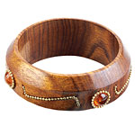 Jeweled wooden bangle, Avenue.