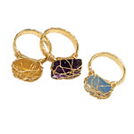 Gold vermeil rings wrapped in gold wire, Rachel Abroms.