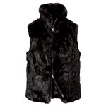 Rabbit-fur vest, Calvin Klein.