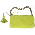 Suede bag, J. Crew.