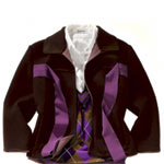 Cashmere jacket with grosgrain ribbon tie, Ports 1961.