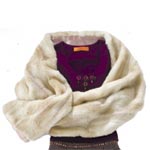 Faux fur wrap, Wendy Hil.