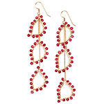 Earrings of faceted garnet on 14kt-gold-filled wire, Lauren Wimmer.
