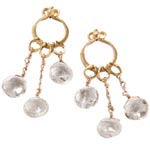 22kt gold earrings with lemon citrine, Adina Young.