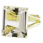 18kt gold ring with 13.8-carat octagonal rock crystal, H. Stern.