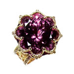 Flower ring with rubellite and diamonds, Erica Courtney.
