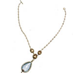 Beryl-and-topaz necklace, Erica Courtney.