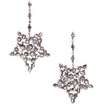 18kt-gold earrings with diamonds and moonstones, Abraham Dupont at Bess.
