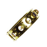 Bangle of 19kt gold with moonstones, Elizabeth Locke.