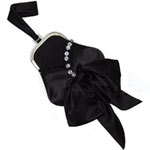 Silk evening bag with Swarovski crystals, Inge Christopher.