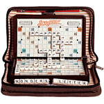 Travel Scrabble set in a Waxwear case, Jack Spade.