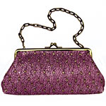 Glitter evening bag with metal frame, Kenneth Cole Reaction, Kenneth Cole Reaction.