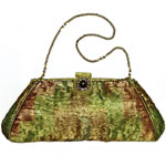 Metallic organza with rhinestones evening bag, Anthony Luciano.