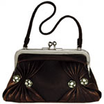 Nylon evening bag with crystals, Sondra Roberts.