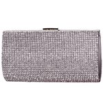Crystal mesh on satin evening bag, Swarovski.