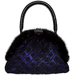 Beaded mohair and silk evening bag with mink trim, Louis Vuitton.
