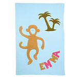 Personalized polyester fleece blanket (29'' x 43'' crib size shown, 38'' x 59'' for kids also available; allow three weeks for delivery), Admiral Road.