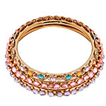 Metal and glass bangles, Ebba Los Angeles.