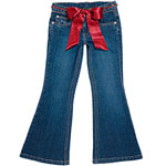 Jeans with satin belt, Gap Kids.