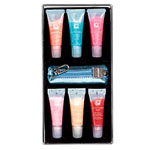 Set of six Juicy Tubes lip glosses and carrying case, Lanc.