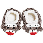 Cotton sock-monkey slippers, Uncommon Goods.