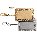 Metal mesh ID holders, Whiting & Davis.